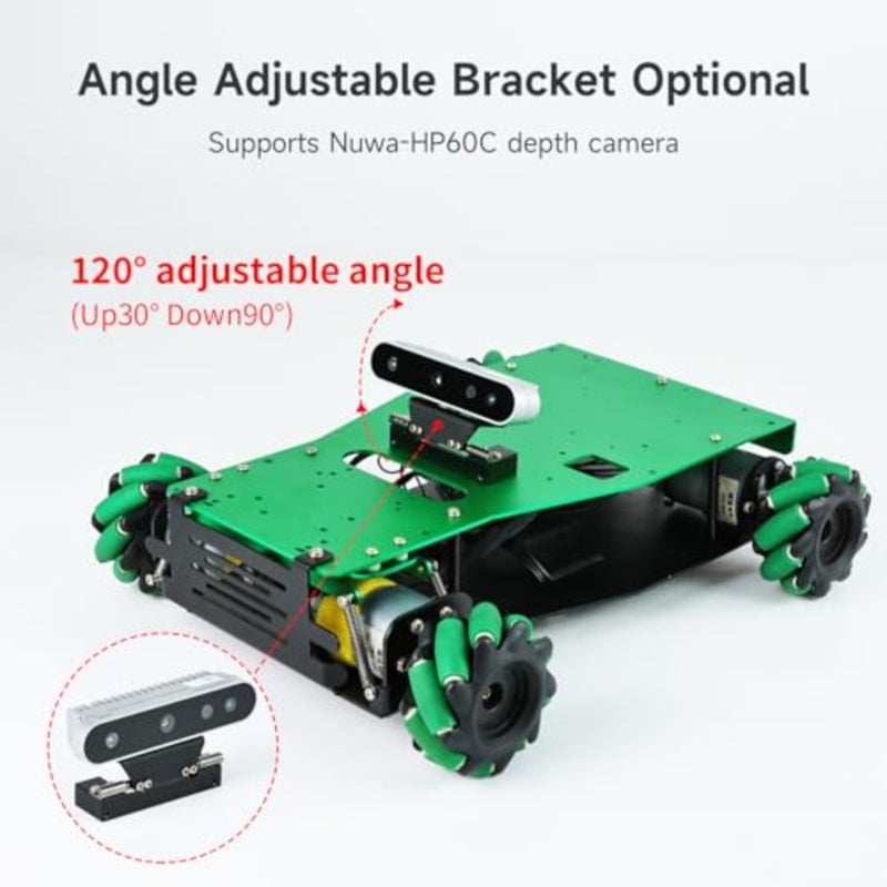 ROS2/RaspberryPi/Jetson/PC-compatible 3D vision depth camera for mapping and navigation, aluminum alloy body, matte black finish, high-precision depth sensing - Image 4