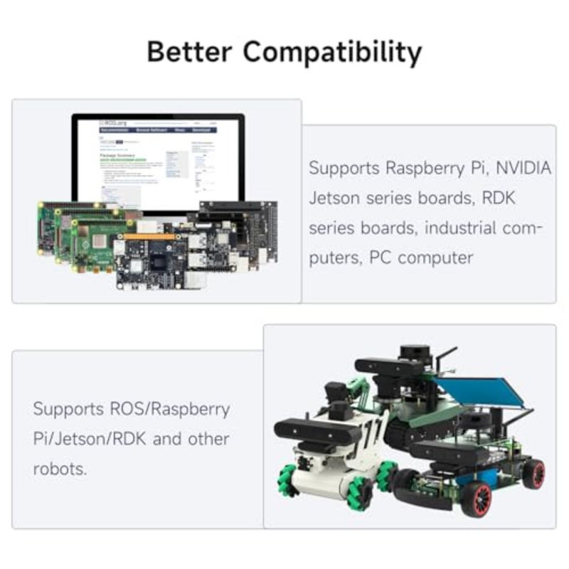 ROS2/RaspberryPi/Jetson/PC-compatible 3D vision depth camera for mapping and navigation, aluminum alloy body, matte black finish, high-precision depth sensing - Image 5