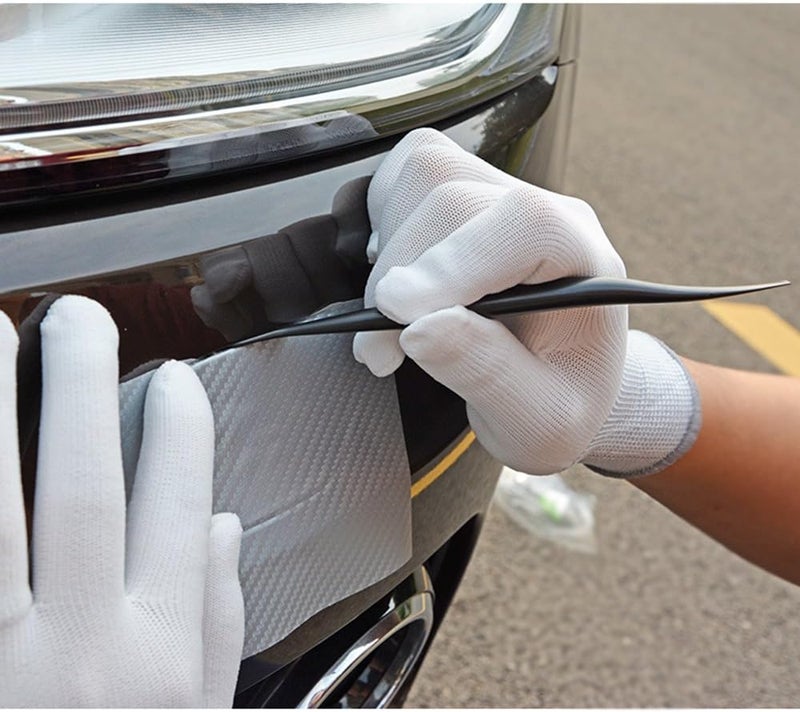 FOSHIO Vinyl Car Wrapping Flexible Micro Squeegee Curves Slot Tint Tool Set 3 in 1 with Different Hardness for Installing Vehicle Wraps and Auto Stickers - Image 2