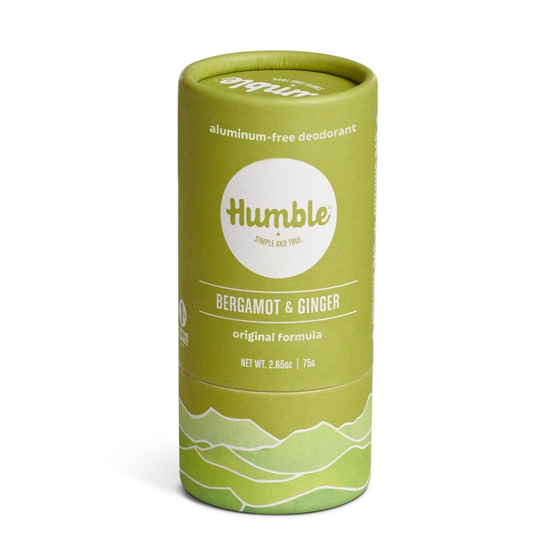 HUMBLE SIMPLE AND TRUE. HUMBLE BRANDS Original Formula, Plastic-Free, Aluminum-free Deodorant Long Lasting Odor Control with Baking Soda and Essential Oils, Bergamot & Ginger - Image 1