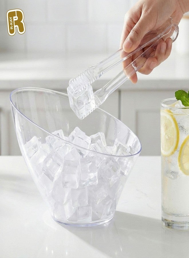 R-kay 12 Pack Clear Small Serving Tongs For Buffet - Mini Plastic Tongs For Ice, Candies, Hot And Cold Food - Small Tongs For Appetizers For Parties, Holidays And Gatherings - Image 2