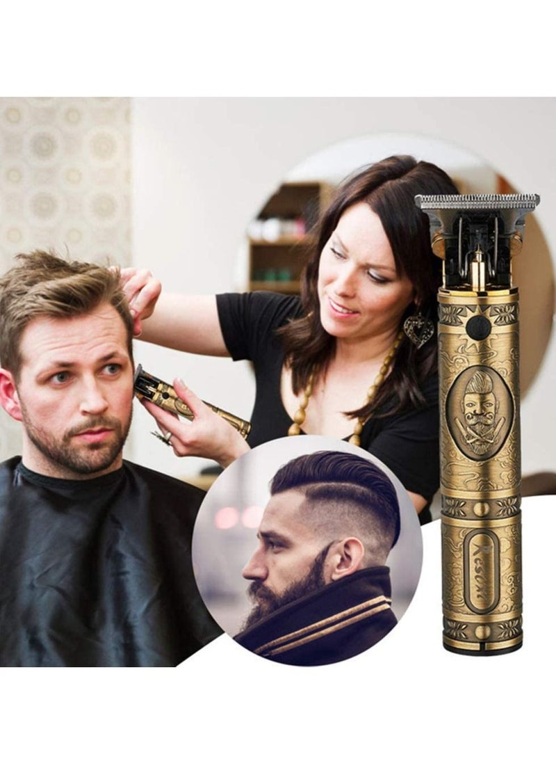 Professional Hair Trimmer With 7 Accessories Gold/Black/Silver - Image 3