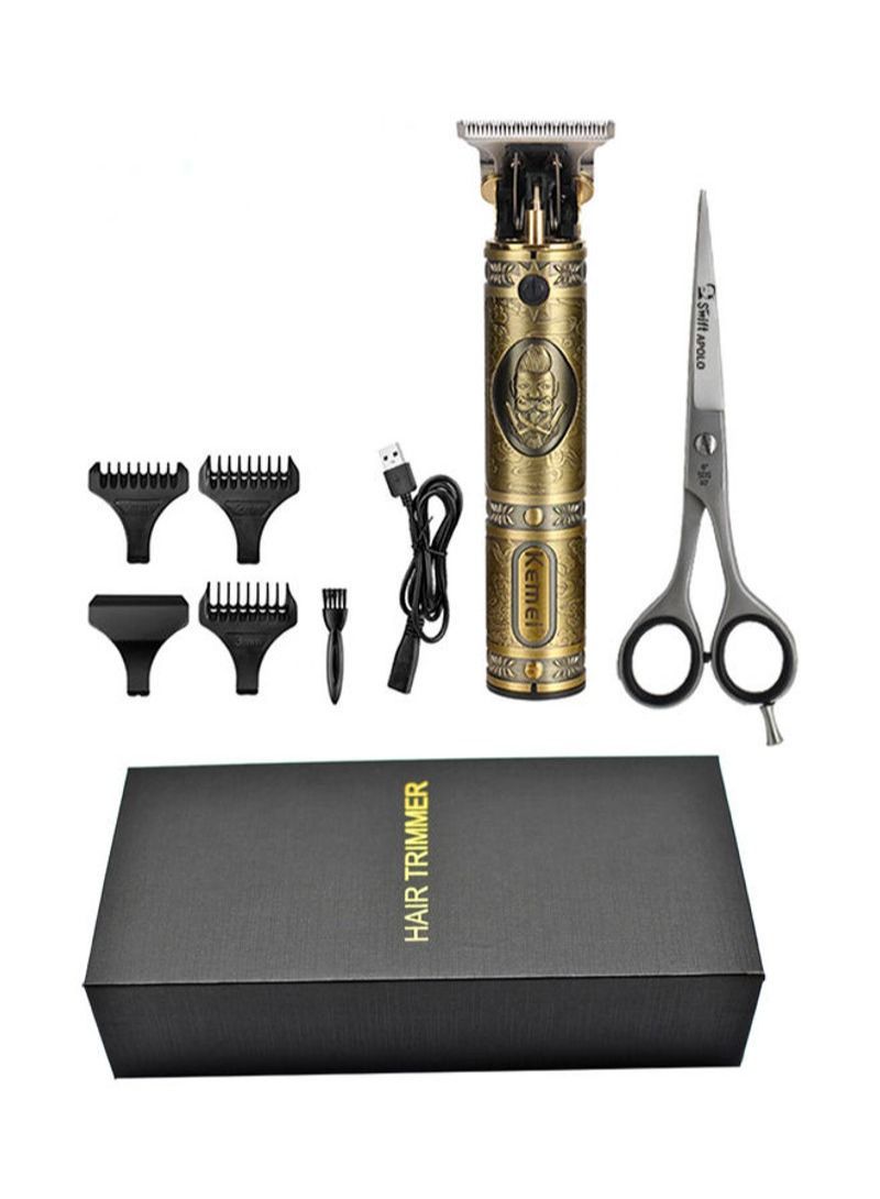 Professional Hair Trimmer With 7 Accessories Gold/Black/Silver - Image 1