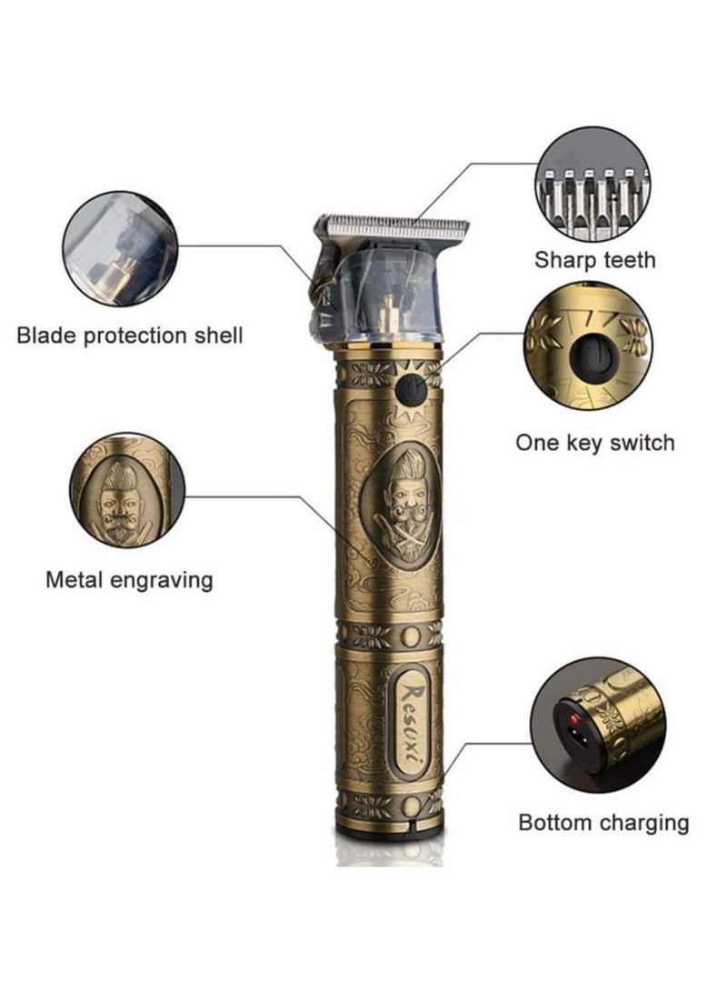 Professional Hair Trimmer With 7 Accessories Gold/Black/Silver - Image 2
