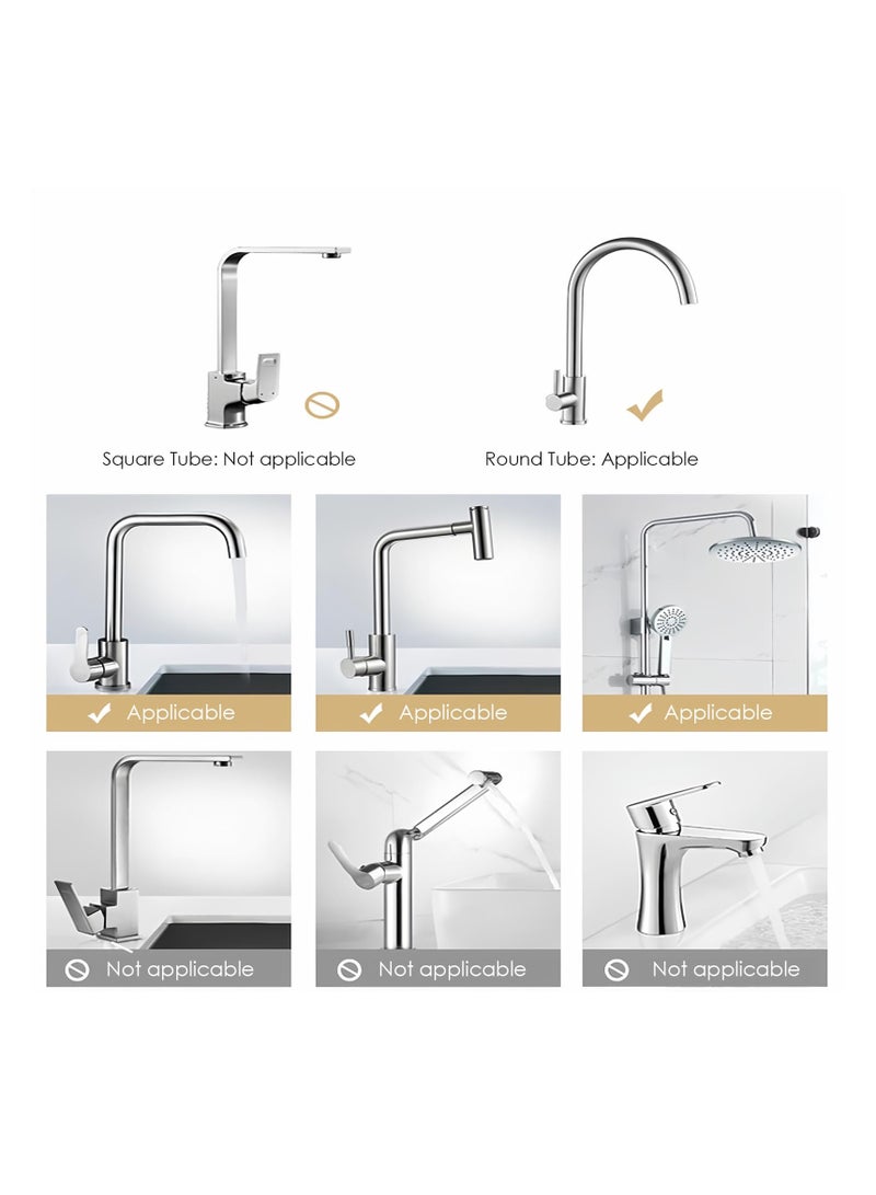 SYOSI Stainless Steel Sponge Holder for Faucet Sink, Detachable Scrub Kitchen Sink Sponge Holder Around Faucet Caddy for Bathroom, Kitchen, Sink Organizer Fits Soap, Dish, Items Storage - Image 3