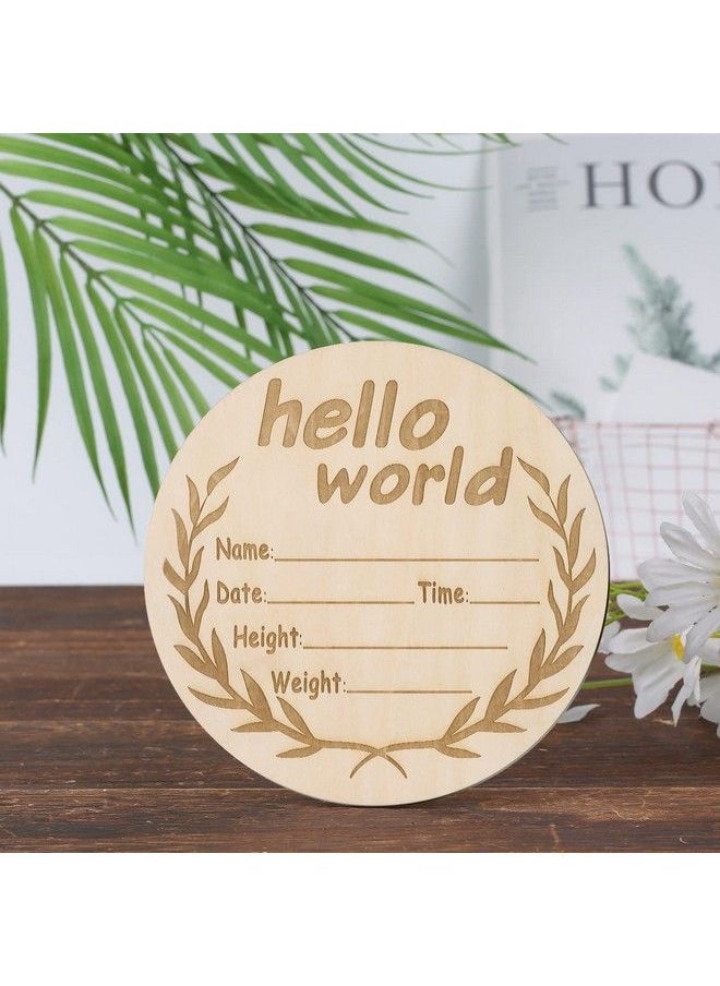 Baby Announcement Sign 5.9 Inch Round Wooden Newborn Welcome Sign New Baby Sign Wooden Baby Announcement Sign For Photo Prop Baby Shower Gift Nursery - pzsku/Z1641CCE7505F6E146C59Z/45/_/1692274166/6cba34b6-0d8a-49f3-8238-af4212858e33