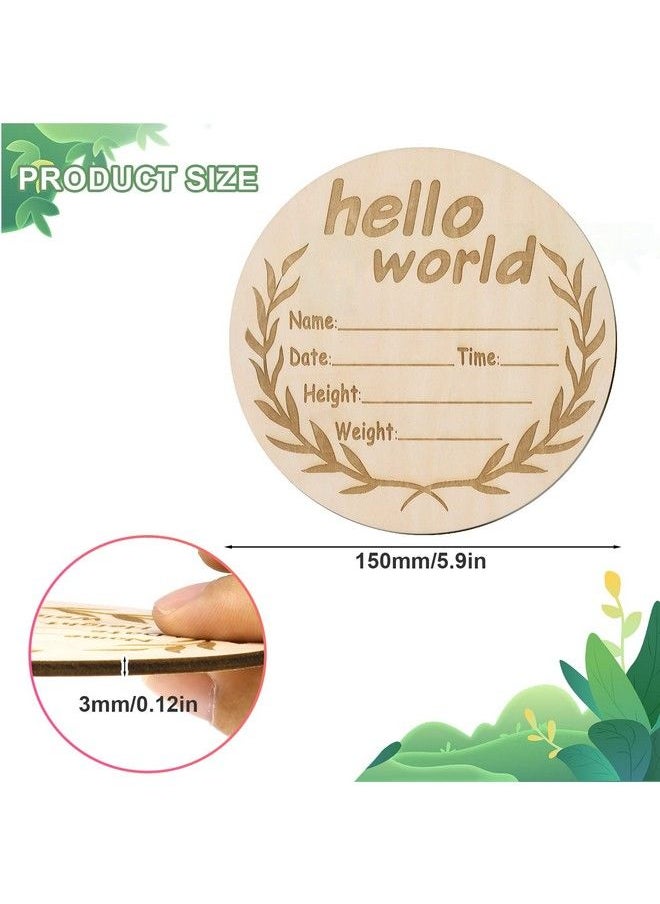 Baby Announcement Sign 5.9 Inch Round Wooden Newborn Welcome Sign New Baby Sign Wooden Baby Announcement Sign For Photo Prop Baby Shower Gift Nursery - pzsku/Z1641CCE7505F6E146C59Z/45/_/1692274169/47c258c0-4865-4cd0-b24a-70a5cfc2b861