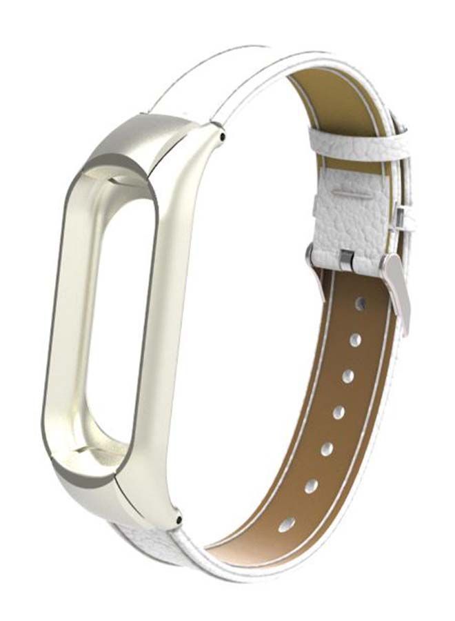 NIBEMINENT Replacement Wrist Strap For Xiaomi-Mi Band 3 White/Silver  - Image 1