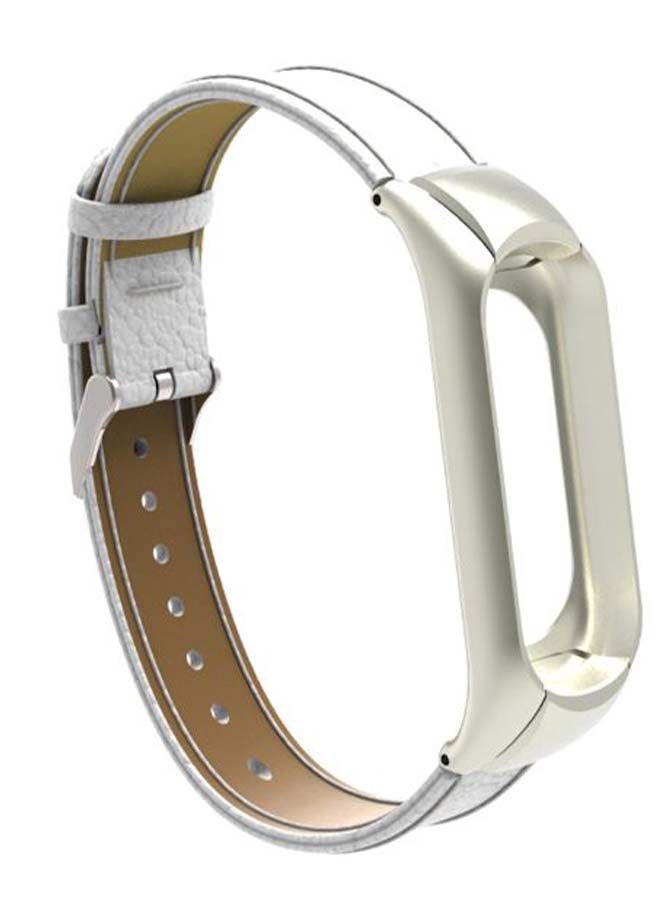 NIBEMINENT Replacement Wrist Strap For Xiaomi-Mi Band 3 White/Silver  - Image 2