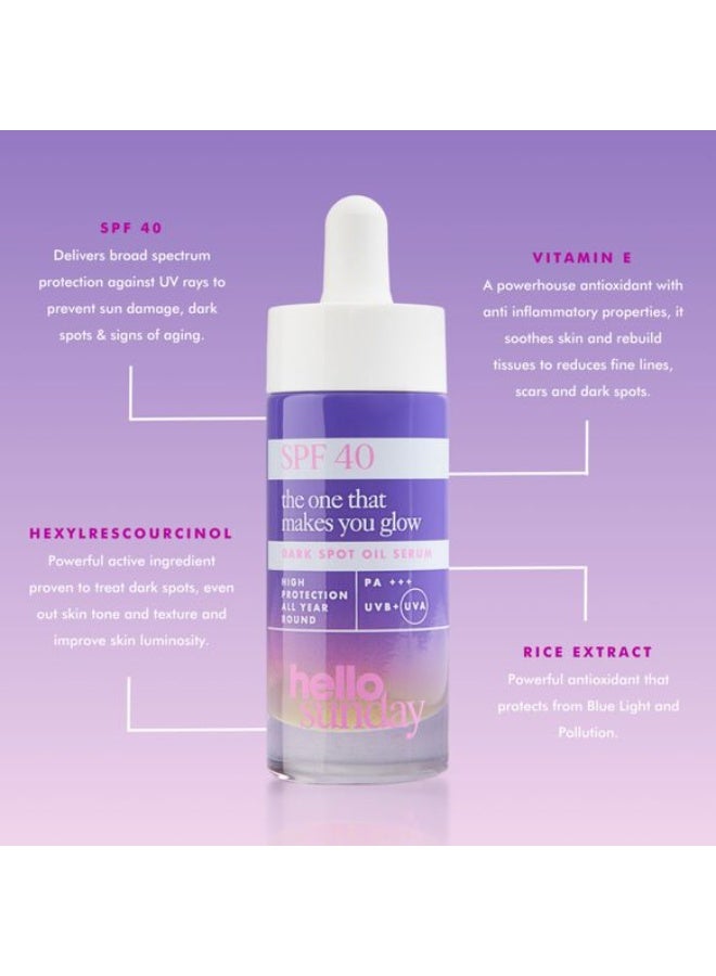 Hello Sunday The One That Makes You Glow - Dark Spot Serum SPF 40  30ML - Image 3