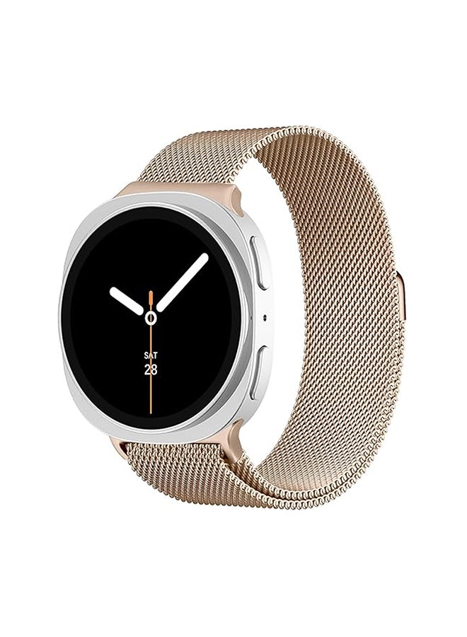 O Ozone Milanese Loop Metal Band for Samsung Galaxy Watch 8 Band 40mm 44mm/8 Classic 46mm Women Men,Mesh Magnetic Stainless Steel Replacement Strap - Rose Gold - Image 1