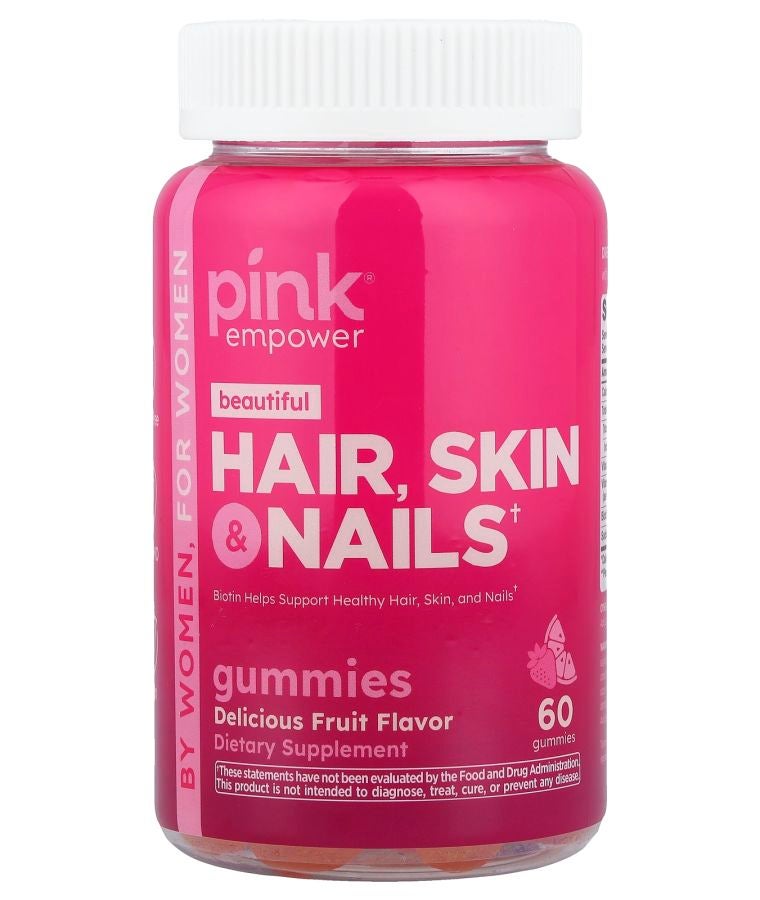 PINK جواهر الشعر والبشرة والأظافر لذيذة الفواكه 60 جواهر