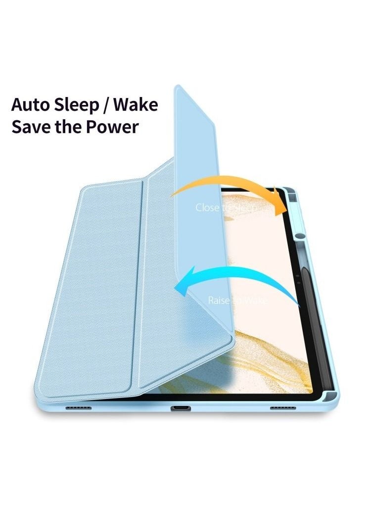 DUX DUCIS - For Samsung Galaxy Tab S8 Ultra DUX DUCIS TOBY Series Horizontal Flip Leather Tablet Case(Blue) - Image 1