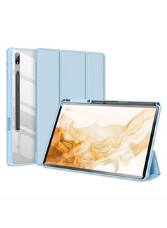 For Samsung Galaxy Tab S8 Ultra DUX DUCIS TOBY Series Horizontal Flip Leather Tablet Case(Blue)