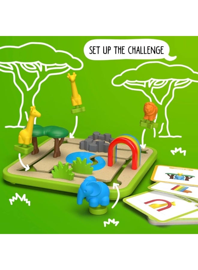 SmartGames Safari Park Jr. Preschool Puzzle Game with 60 Challenges for Ages 3 and Up - Image 1