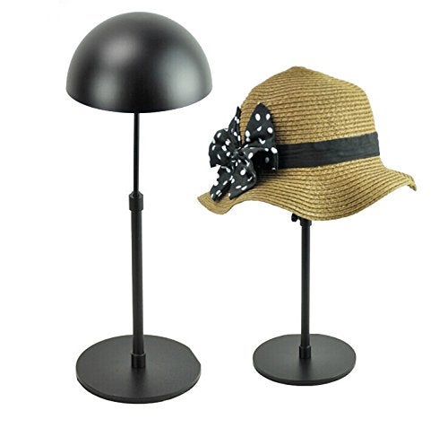 General Black Metal Adjustable Hat Cap Display Stand Rack - Image 1