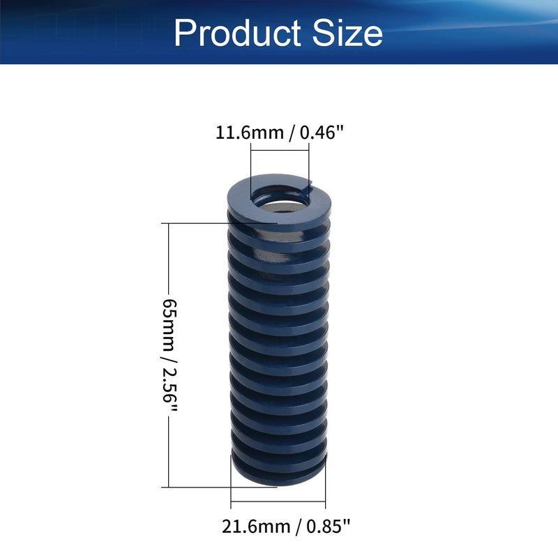 Metal Spring，Springs Compression Spring, 22mm OD 11mm ID 50mm Long Spiral Stamping Light Load Compression Mould Die Spring for 3D Printer Accessories Mechanical Equipment Blue Tone 1pcs(221165mm) - Image 2