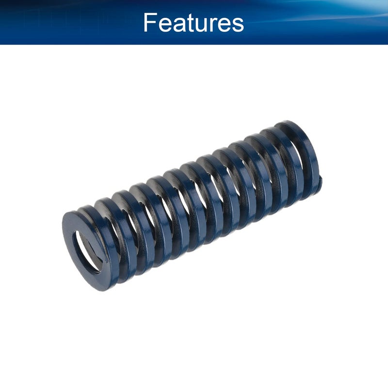 Metal Spring，Springs Compression Spring, 22mm OD 11mm ID 50mm Long Spiral Stamping Light Load Compression Mould Die Spring for 3D Printer Accessories Mechanical Equipment Blue Tone 1pcs(221165mm) - Image 4