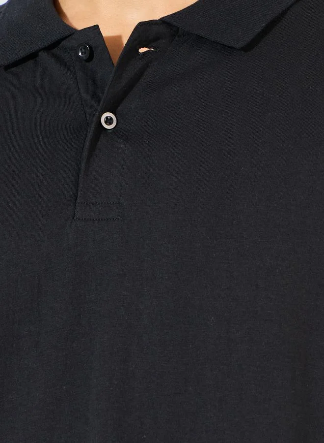 Styli Oversized Heavy Cotton Jersey Raglan Polo