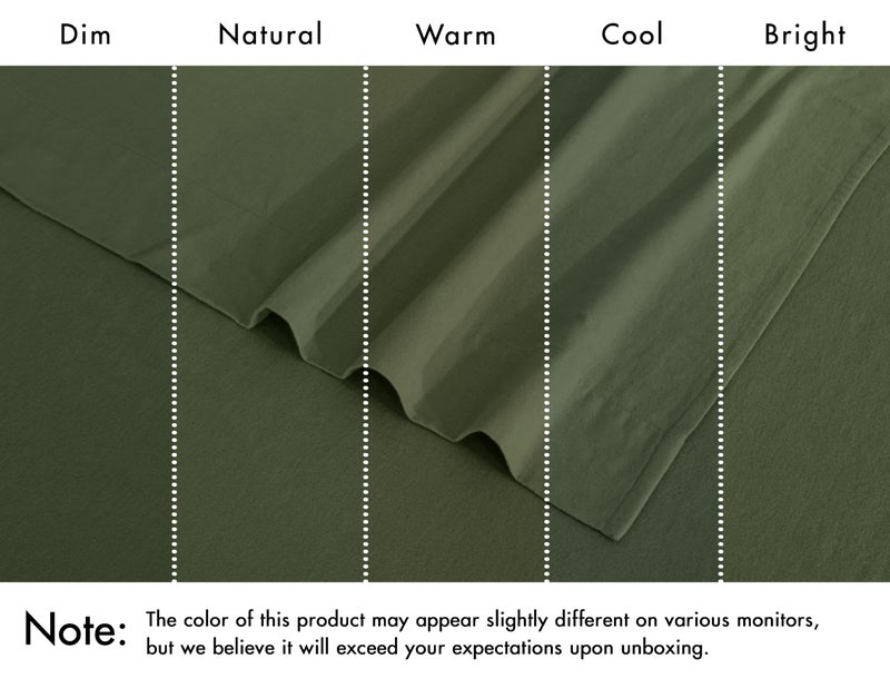 RUVANTI 100% Cotton Flannel Sheets Queen Size - 4 Piece Warm, Soft & Breathable, Deep Pocket, Double Brushed Cozy All Season Bedding Set, Olive Green - Image 5