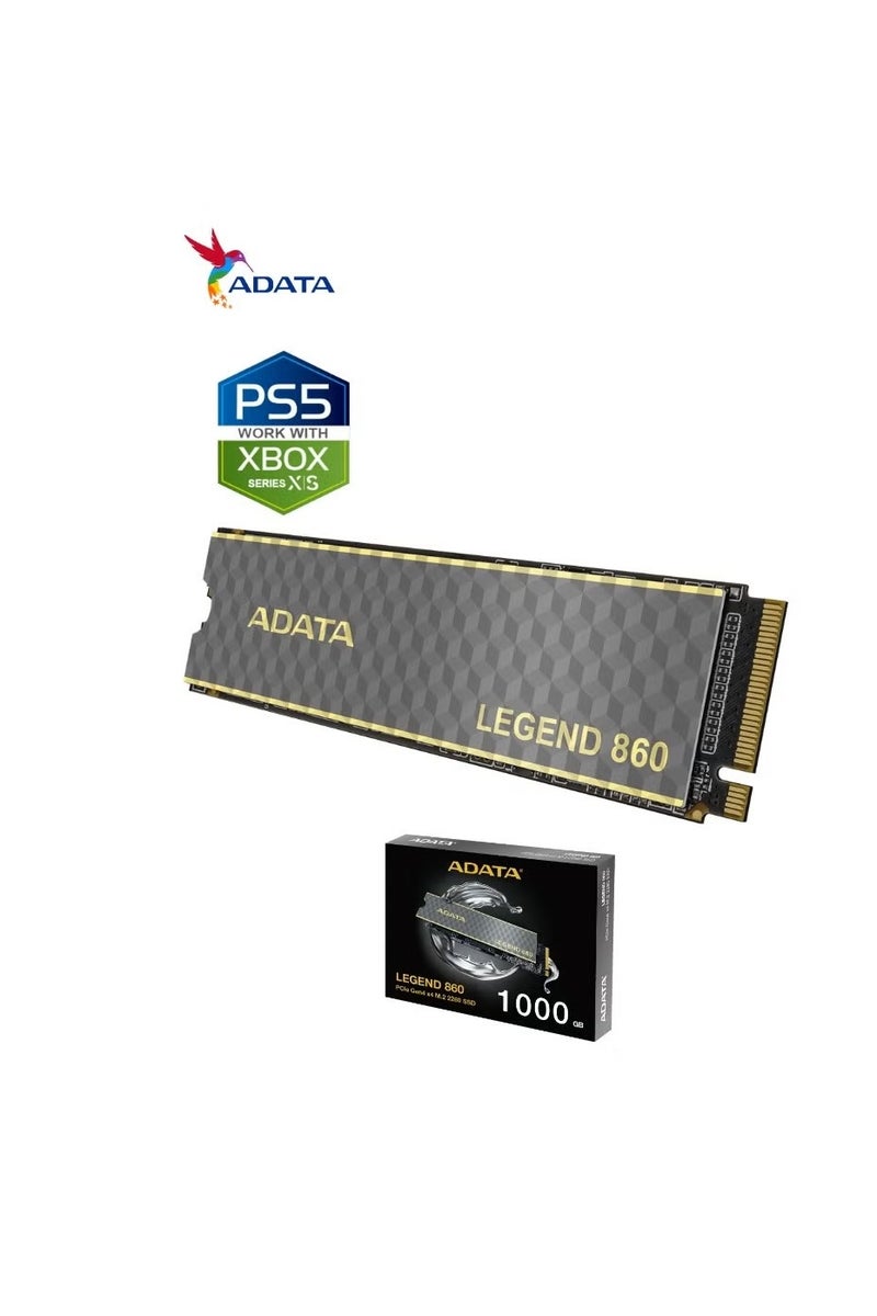 ADATA LEGEND 860 1000 GB Solid State Drive NVMe SSD for Laptop Desktop PS5 XBOX | PCIe Gen4x4 M.2 2280 - Image 1