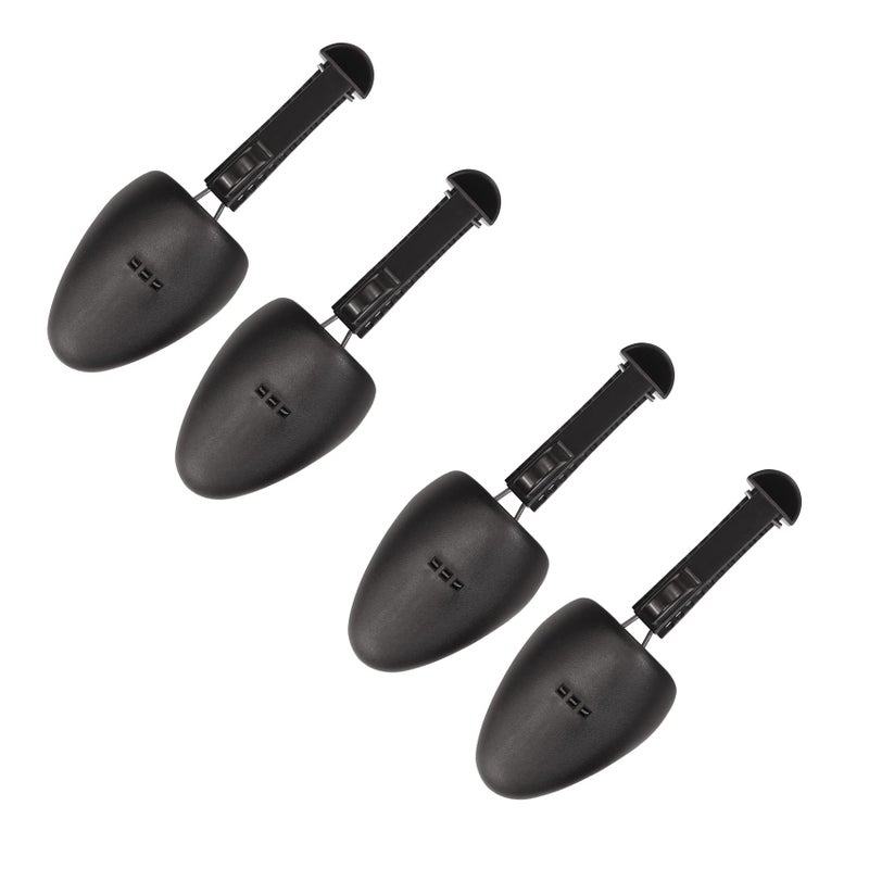 WAJJ 2 Pairs Plastic Shoe Tree Stretcher Shaper for Men Adjustable Length Shoes Holder Shaper SupportBlack Men