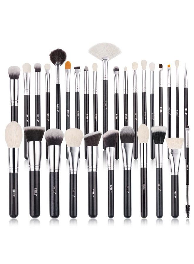 BEILI 30Pcs Professional Makeup Brush Set Original Naturalsynthetic Kabuki Foundation Face Powder Highlighter Contour Eye Shadow Eyebrow Eyeliner Makeup Tools Kit (Classic Black) - Image 2
