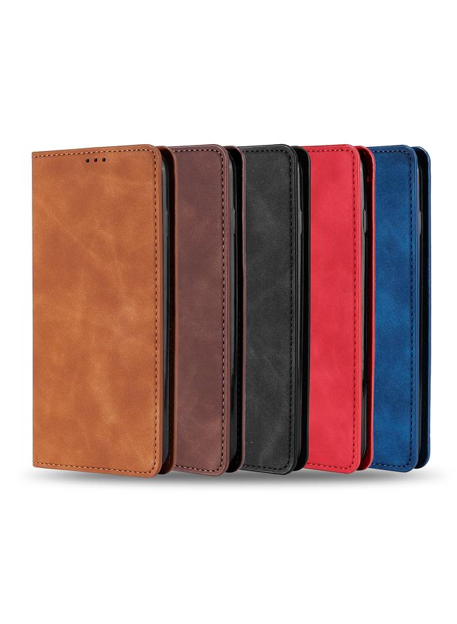 اس-توب جراب هاتف Kyocera KY-51B مصنوع من الجلد مع قلاب أفقي مغناطيسي - Image 5