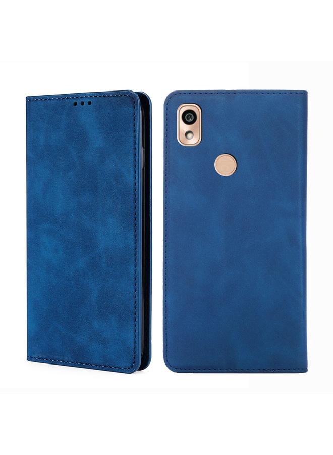 اس-توب جراب هاتف Kyocera KY-51B مصنوع من الجلد مع قلاب أفقي مغناطيسي - Image 1