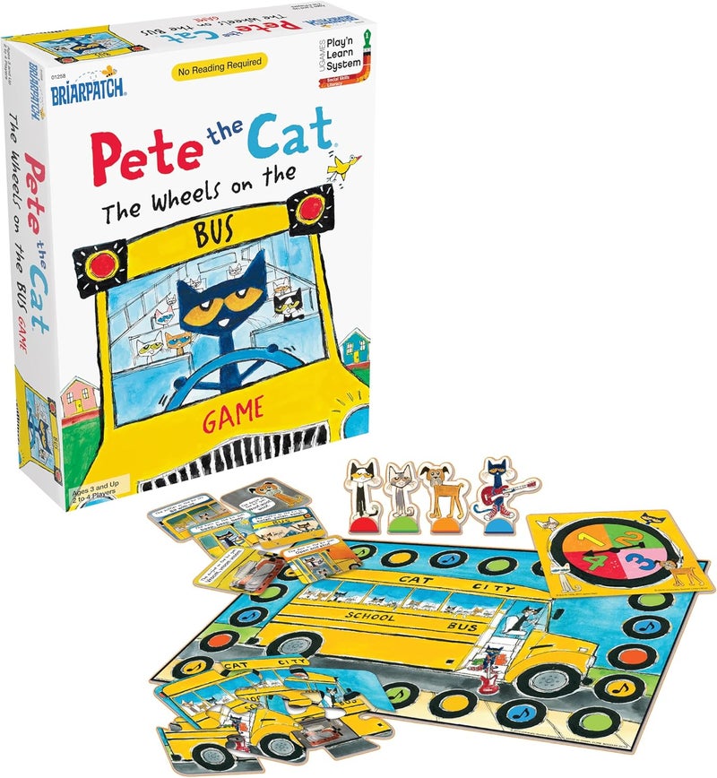 Briarpatch Kid's Pete The Cat Wheels On The Bus Sing-Along Puzzle Board Game (3 & Up) - Image 1