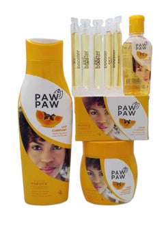 Paw Paw Body Purification Set with Papaya Extract and Vitamin E Lotion 500 ml Cream 300 ml Oil 60 ml Soap 180 ml Serum 35 ml 