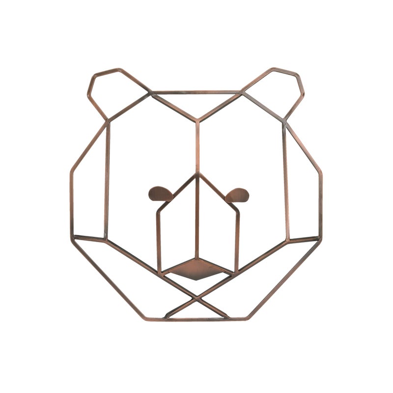 NoJo Metallic Copper Wire Shaped Bear Head Wall Art Nursery Wall Art Kid Room Dcor Playroom Art 10 inch x 10 inch