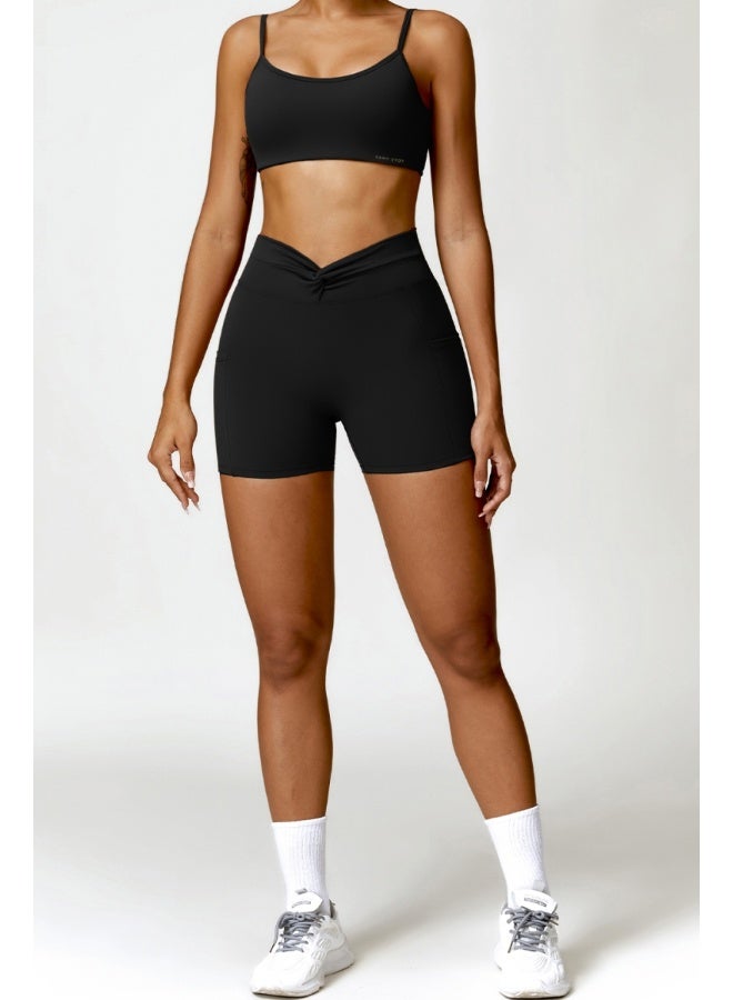 KAWN.YOGA KAWN YOGA Womens High Waist Contour Seamless Workout Sport Yoga Shorts Tummy Control With Pockets - Image 4