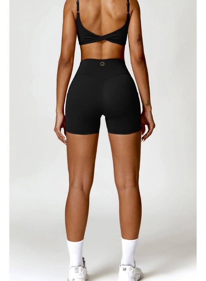 KAWN.YOGA KAWN YOGA Womens High Waist Contour Seamless Workout Sport Yoga Shorts Tummy Control With Pockets - Image 2