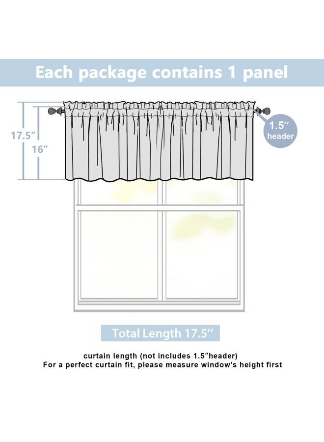 Lecloud Natural Valance 16 Inch Length, Airy Privacy Light Filtering Window Treatments Kitchen Curtains, Short Modern Drapes with Rod Pockets for Bathroom Cafe Basement, 60" W x 16" L 1 Panel - Image 2