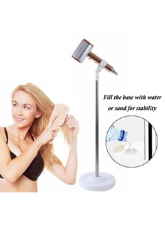 Y&D Hair Dryer Holder, Adjustable Stand Hand Free Blow Holder 360 Degree Rotating Metal Hairdryer for Bathroom, Vanity, Makeup Room  - Image 3