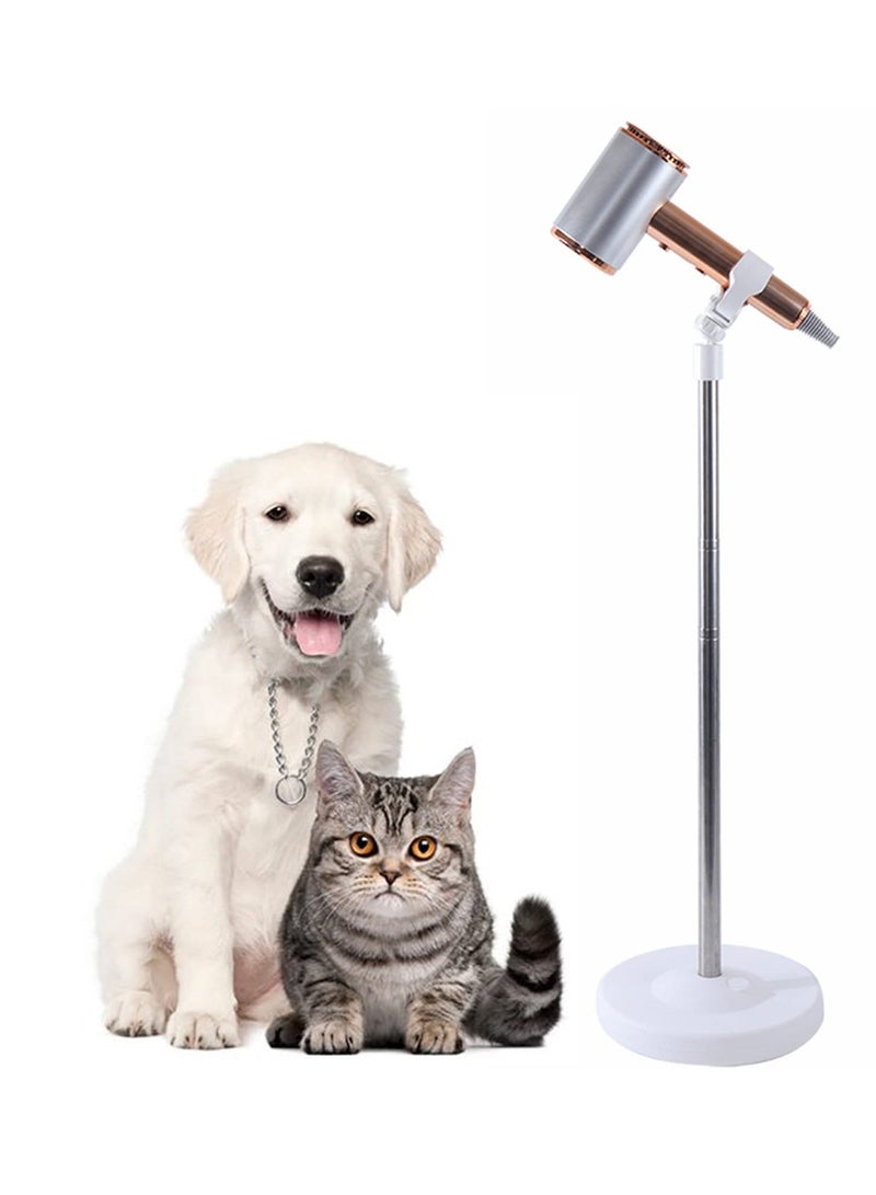 Y&D Hair Dryer Holder, Adjustable Stand Hand Free Blow Holder 360 Degree Rotating Metal Hairdryer for Bathroom, Vanity, Makeup Room  - Image 1
