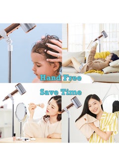 Y&D Hair Dryer Holder, Adjustable Stand Hand Free Blow Holder 360 Degree Rotating Metal Hairdryer for Bathroom, Vanity, Makeup Room  - Image 2