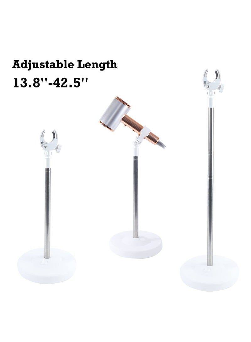Y&D Hair Dryer Holder, Adjustable Stand Hand Free Blow Holder 360 Degree Rotating Metal Hairdryer for Bathroom, Vanity, Makeup Room  - Image 4