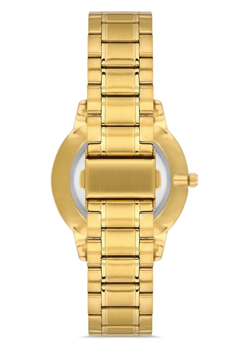 OMAX - Omax Men's Gold Luxury Wristwatch, Watches for Men, Stainless Watches, Silver Steel Band, Analog Dial, Waterproof Watch, 1 Year Warranty - Image 1