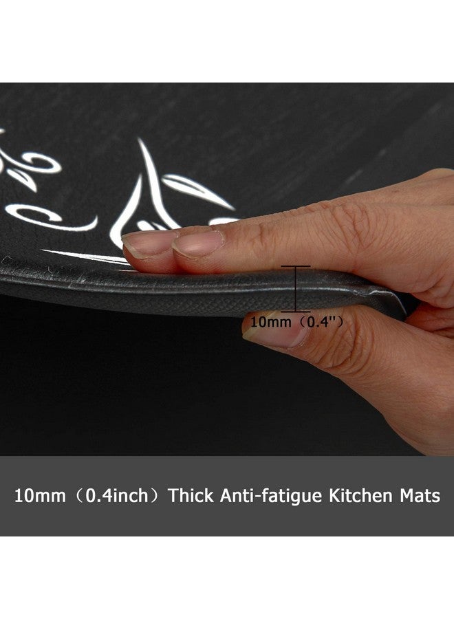 HEBE HEBE Anti Fatigue Kitchen Mat Set of 2 Non Slip Cushioned Kitchen Mats for Floor Waterproof Farmhouse Kitchen Rugs and Mats Set Comfort Standing Desk Mat Carpet for Sink,Office,Laundry - Image 3