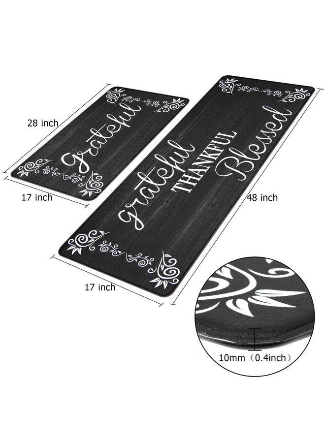 HEBE HEBE Anti Fatigue Kitchen Mat Set of 2 Non Slip Cushioned Kitchen Mats for Floor Waterproof Farmhouse Kitchen Rugs and Mats Set Comfort Standing Desk Mat Carpet for Sink,Office,Laundry - Image 5