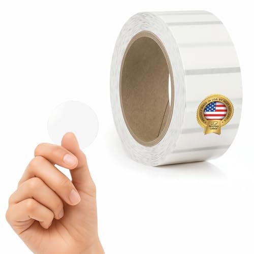 NextDayLabels Clear Circle Stickers - 1,000 Count 1.5" Round Sealing Labels on Roll - Clear Wafer Stickers for Packaging, Mailing, Retail, Crafts, and Envelopes - Made in USA - Image 1