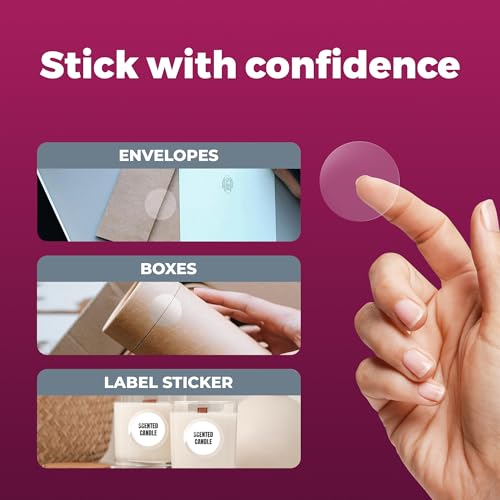 NextDayLabels Clear Circle Stickers - 1,000 Count 1.5" Round Sealing Labels on Roll - Clear Wafer Stickers for Packaging, Mailing, Retail, Crafts, and Envelopes - Made in USA - Image 3