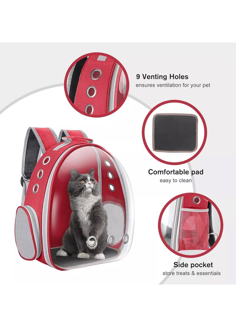 Transparent Portable Pet Backpack Travel Carrier, Convenient Travel for Small Dog and Cat - Image 4