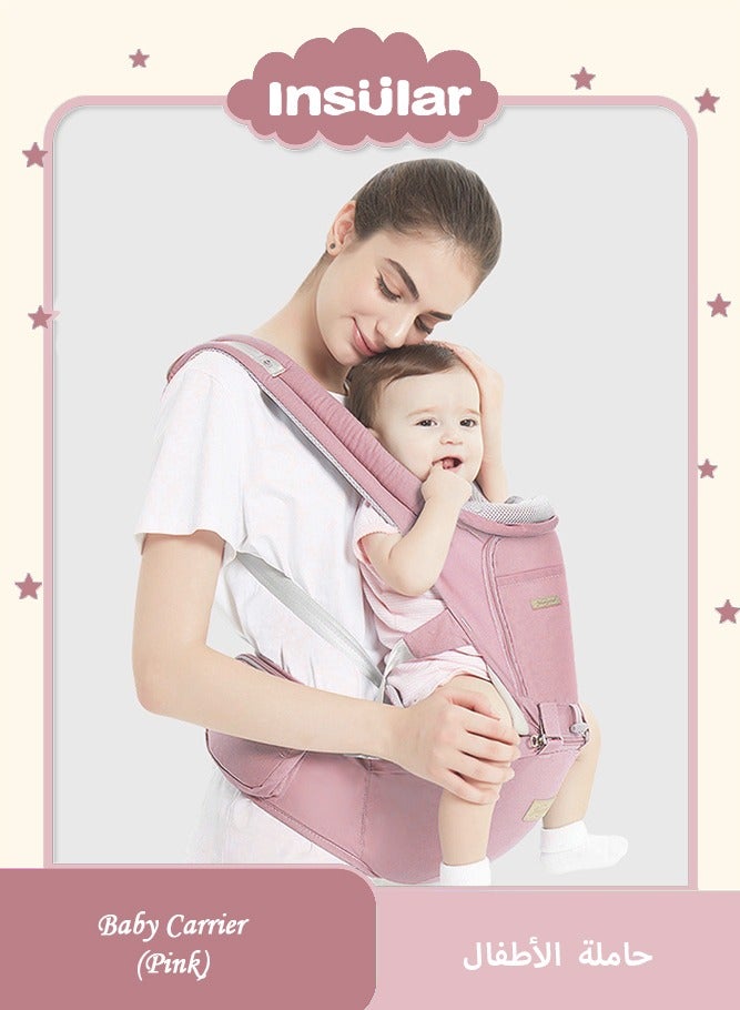 انسولار حامل اطفال 6 في 1 مع مقعد خصر/مقعد ورك للرضاعة الطبيعية، مقاس واحد يناسب الجميع - يتكيف مع حديثي الولادة والرضع والاطفال الصغار - Image 1