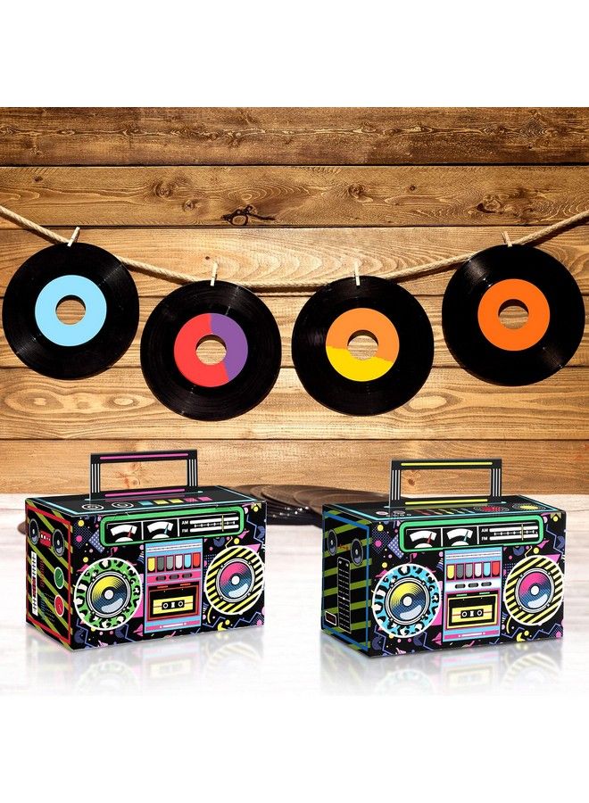 Chinco 80S Party Favor Boxes, Novelty Boom Box Favors Gift Treat Goodie Candy Paper Boxes 80S Retro Radio Decorations Table Centerpieces For 1980S Theme Hip Hop Music Birthday Party(Multi Colors, 8 Pcs) - Image 5