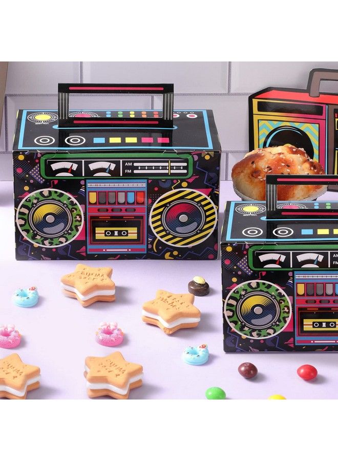 Chinco 80S Party Favor Boxes, Novelty Boom Box Favors Gift Treat Goodie Candy Paper Boxes 80S Retro Radio Decorations Table Centerpieces For 1980S Theme Hip Hop Music Birthday Party(Multi Colors, 8 Pcs) - Image 4