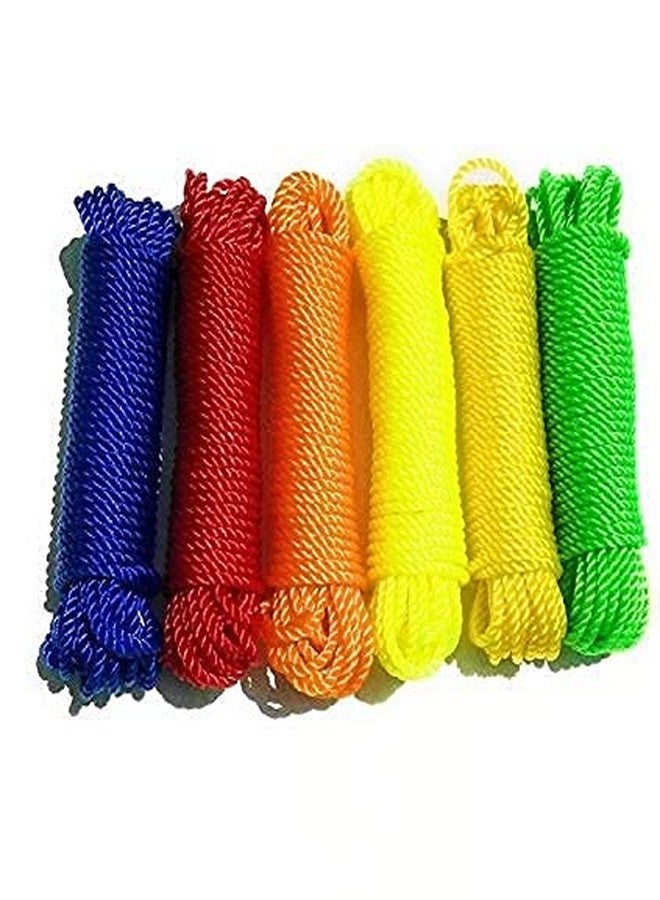 M2 Look Multicolor Nylon Rope for Cloth Hanging or Rope for Both Indoor and Outdoor Purpose Thin (2 Pieces) 10 Meters - Image 1