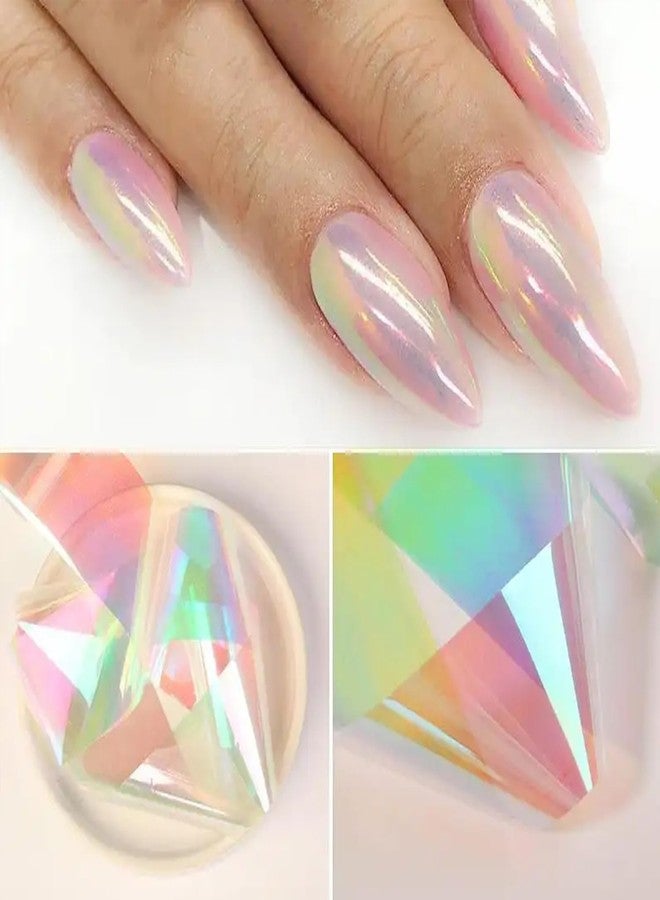 SILPECWEE Holographic Nail Foil, 10 Rolls Nail Art Foil Transfer Paper - Aurora, Laser, Rainbow Nail Design Stickers Decals 3D Nails Decoration for Women Girls - Image 4